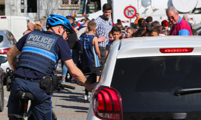 Patrouille à vélo dans les quartiers